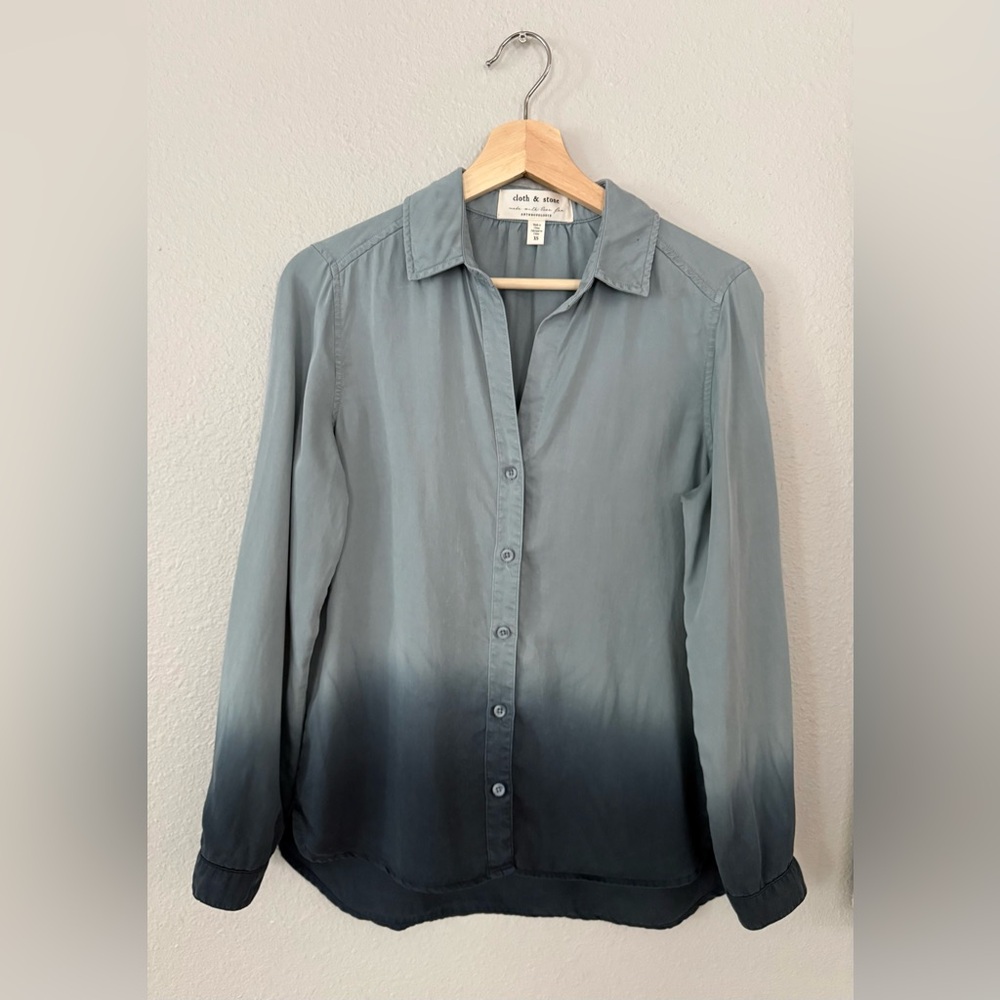 Women’s Button Down Blouse Ombré Anthropologie